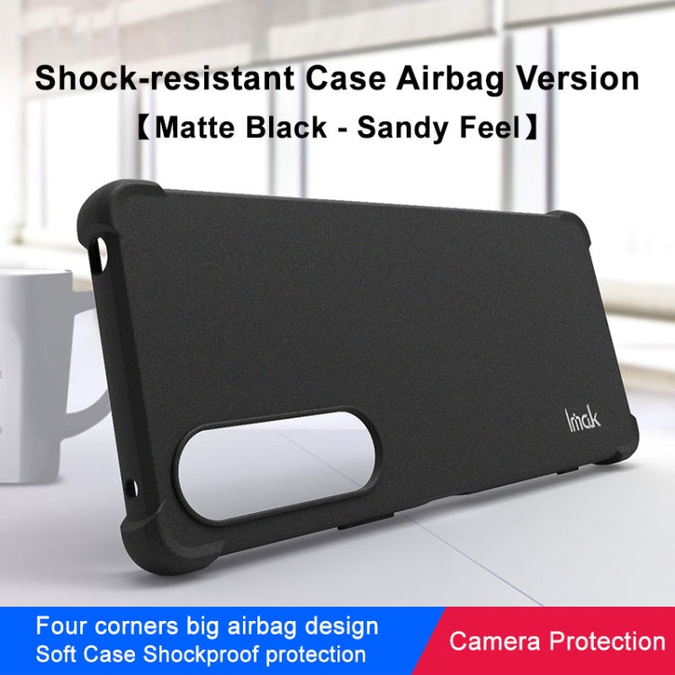 For Sony Xperia 1 V imak Shockproof Airbag TPU Phone Case(Matte Black) by imak