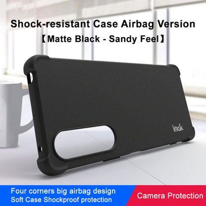 For Sony Xperia 1 V imak Shockproof Airbag TPU Phone Case(Matte Black) by imak