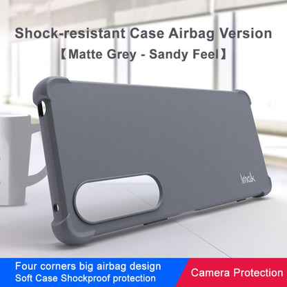 For Sony Xperia 1 V imak Shockproof Airbag TPU Phone Case(Matte Grey) by imak