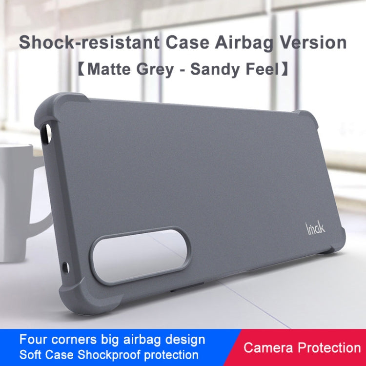 For Sony Xperia 10 V imak Shockproof Airbag TPU Phone Case(Matte Grey) by imak