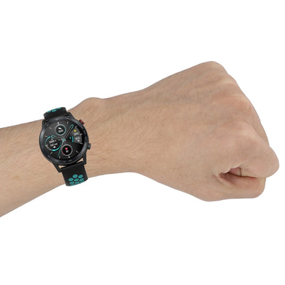 For Honor Watch GS 3i 22mm Sports Two-tone Silicone Watch Band(White Black) by buy2fix