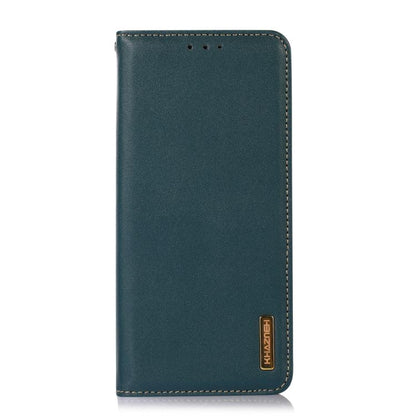 For Motorola Moto G15 4G / G05 KHAZNEH Nappa Top Layer Cowhide Leather Phone Case(Green) - Motorola Cases by buy2fix | Online Shopping UK | buy2fix