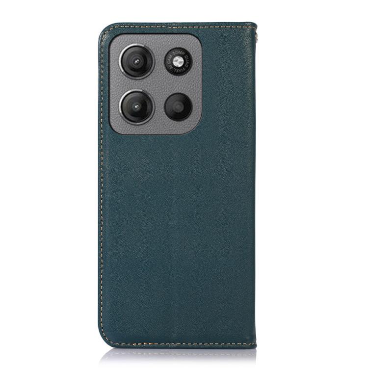 For Motorola Moto G15 4G / G05 KHAZNEH Nappa Top Layer Cowhide Leather Phone Case(Green) - Motorola Cases by buy2fix | Online Shopping UK | buy2fix