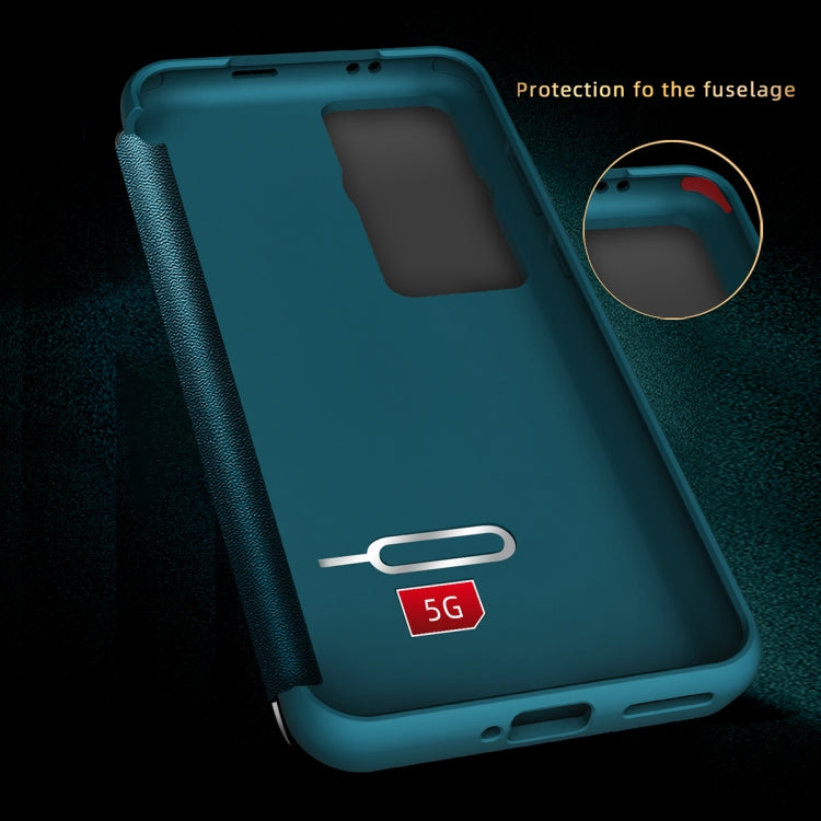 For Huawei P60 Pro Leather + TPU Frame Shockproof Phone Case(Green) - Huawei Cases by buy2fix | Online Shopping UK | buy2fix