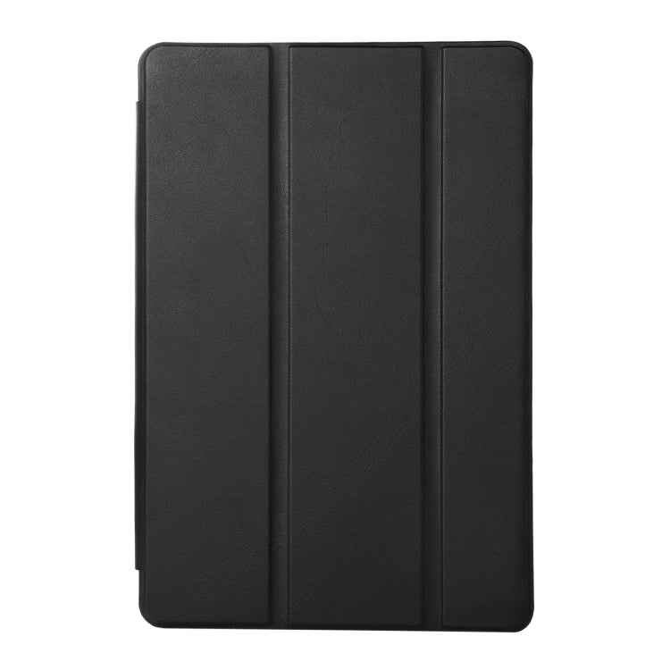 For Samsung Galaxy Tab S6 Lite/Tab S6 Lite 2022 Solid Color 3-folding Leather Tablet Case(Black) by buy2fix