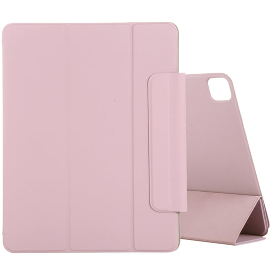 For iPad Air 13 2024 / 2025 / Pro 12.9 2020 Active Buckle Magnetic PU Leather Tablet Case With Holder & Sleep / Wake-up Function(Pink) - iPad Pro 12.9 (2020) Cases by buy2fix | Online Shopping UK | buy2fix