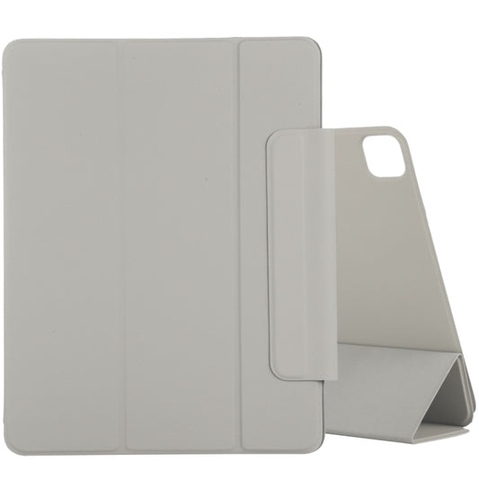 For iPad Air 13 2024 / 2025 / Pro 12.9 2020 Active Buckle Magnetic PU Leather Tablet Case With Holder & Sleep / Wake-up Function(Grey) - iPad Pro 12.9 (2020) Cases by buy2fix | Online Shopping UK | buy2fix