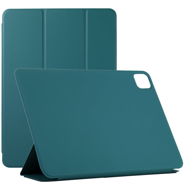 Horizontal Flip Ultra-thin Non-buckle Magnetic PU Leather Tablet Case With Three-folding Holder & Sleep / Wake-up Function For iPad Pro 11 inch (2020) / Pro 11 2018 / Air 2020 10.9(Dark Green) - iPad Pro 11 (2020) Cases by buy2fix | Online Shopping UK | buy2fix