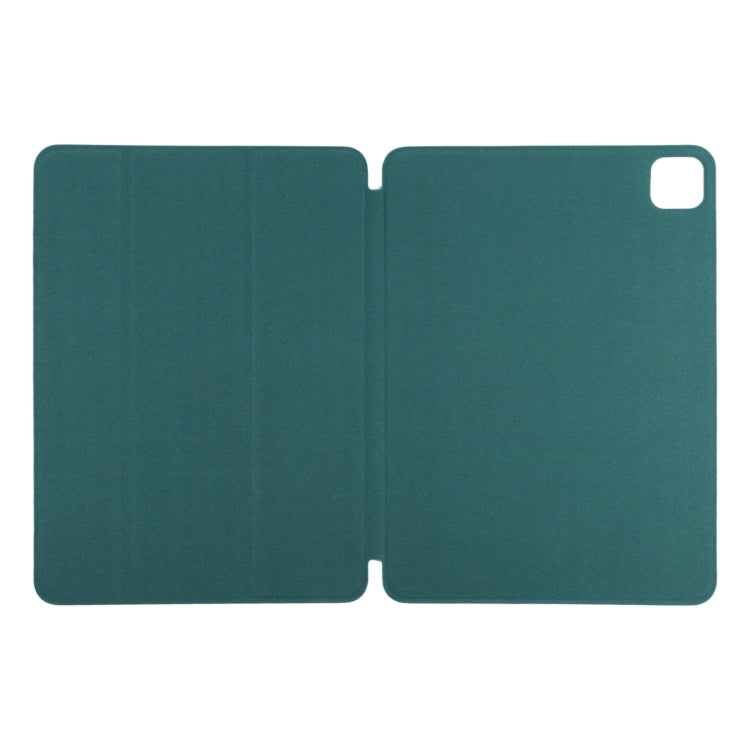 Horizontal Flip Ultra-thin Non-buckle Magnetic PU Leather Tablet Case With Three-folding Holder & Sleep / Wake-up Function For iPad Pro 11 inch (2020) / Pro 11 2018 / Air 2020 10.9(Dark Green) - iPad Pro 11 (2020) Cases by buy2fix | Online Shopping UK | buy2fix