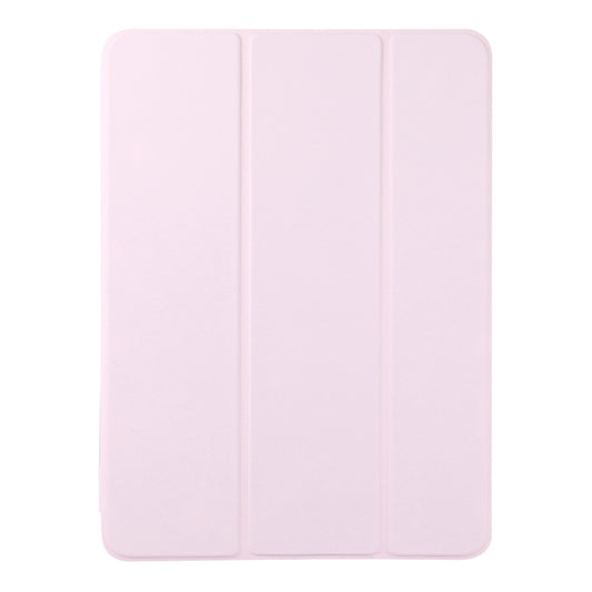 For iPad Air 13 2024 / Pro 12.9 2020 Non-buckle Double-sided Magnetic Flip Leather Tablet Case With Holder & Sleep / Wake-up Function(Pink) - iPad Pro 12.9 (2020) Cases by buy2fix | Online Shopping UK | buy2fix