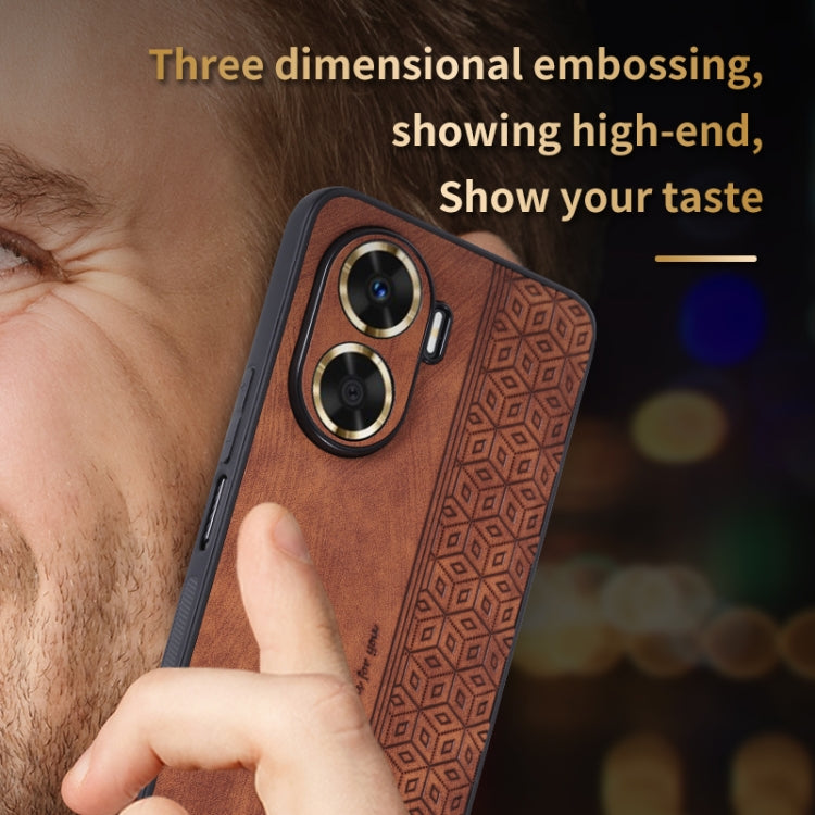 For Huawei Enjoy 60 AZNS 3D Embossed Skin Feel Phone Case(Purple) - Huawei Cases by AZNS | Online Shopping UK | buy2fix