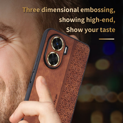 For Huawei Enjoy 60 AZNS 3D Embossed Skin Feel Phone Case(Purple) - Huawei Cases by AZNS | Online Shopping UK | buy2fix