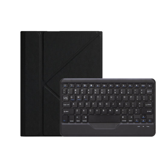 For iPad 2025 / 2022 B10 Triangle Holder Tablet Bluetooth Keyboard Leather Case(Black)