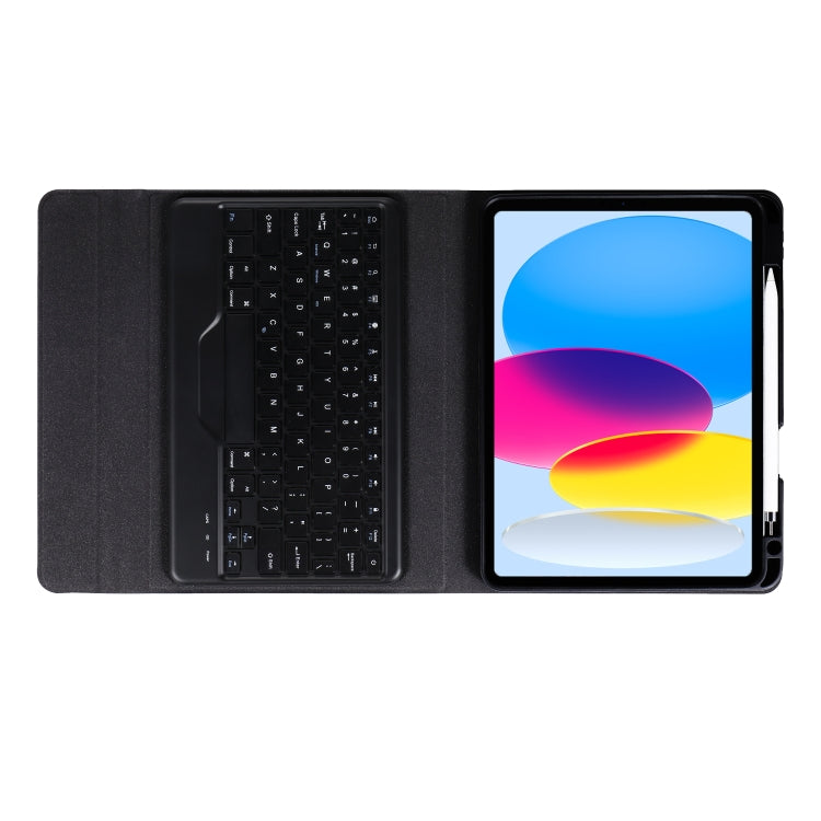 For iPad 2025 / 2022 B10 Triangle Holder Tablet Bluetooth Keyboard Leather Case(Black) - Universal by buy2fix | Online Shopping UK | buy2fix