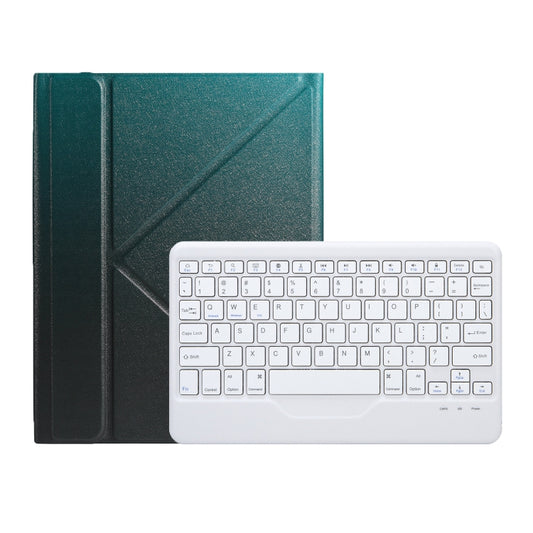 For iPad 2025 / 2022 B10 Triangle Holder Tablet Bluetooth Keyboard Leather Case(Dark Green) - Universal by buy2fix | Online Shopping UK | buy2fix