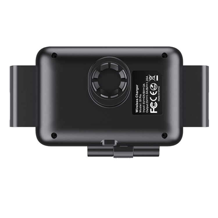 For Samsung Galaxy Z Fold4 / 3 S1 Pro Car Horizontal Navigation Phone Holder Wireless Charger(Black) by buy2fix