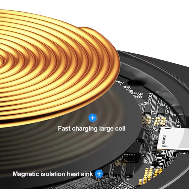 For Samsung Galaxy Z Fold4 / 3 S1 Pro Car Horizontal Navigation Phone Holder Wireless Charger(Black) by buy2fix