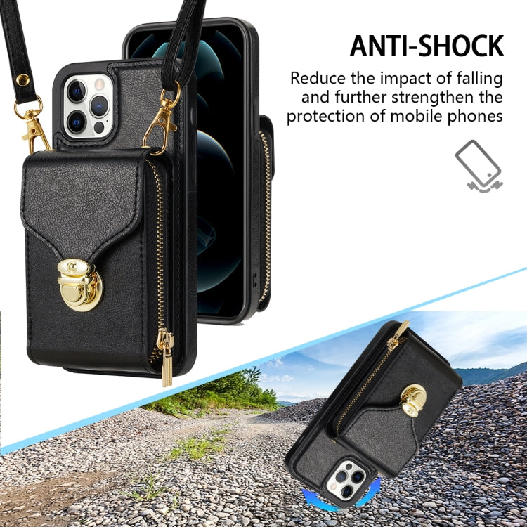 For iPhone 11 Pro Max Zipper Hardware Card Wallet Phone Case(Black) - iPhone 11 Pro Max Cases by buy2fix | Online Shopping UK | buy2fix