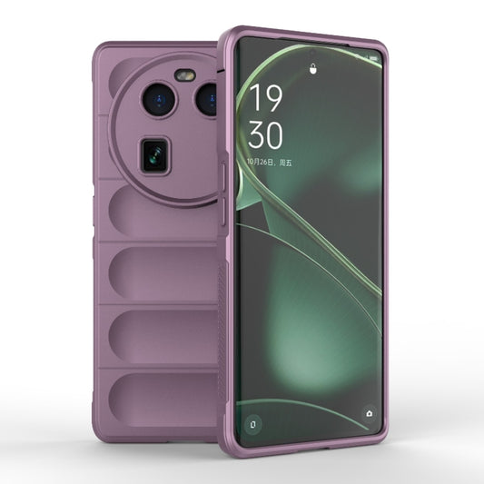 For OPPO Find X6 5G Magic Shield TPU + Flannel Phone Case(Purple) by buy2fix