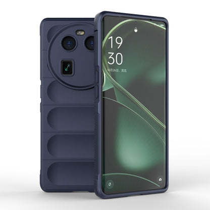 For OPPO Find X6 5G Magic Shield TPU + Flannel Phone Case(Dark Blue) by buy2fix