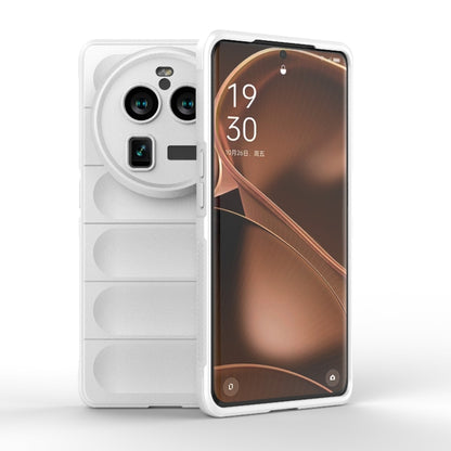 For OPPO Find X6 Pro 5G Magic Shield TPU + Flannel Phone Case(White) by buy2fix