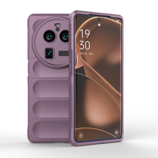 For OPPO Find X6 Pro 5G Magic Shield TPU + Flannel Phone Case(Purple) by buy2fix