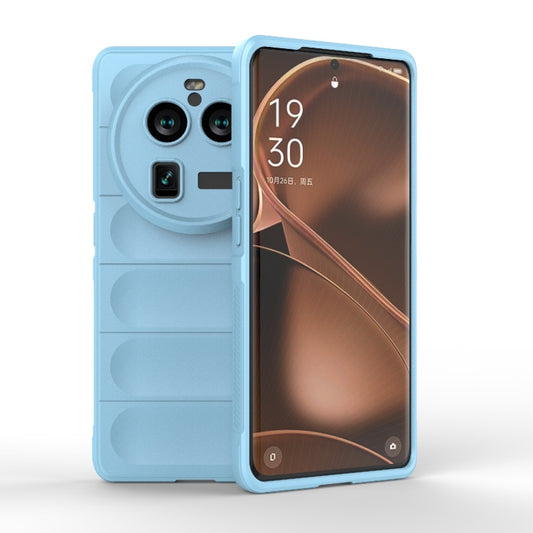 For OPPO Find X6 Pro 5G Magic Shield TPU + Flannel Phone Case(Light Blue) by buy2fix