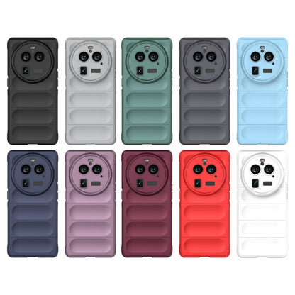 For OPPO Find X6 Pro 5G Magic Shield TPU + Flannel Phone Case(Grey) by buy2fix