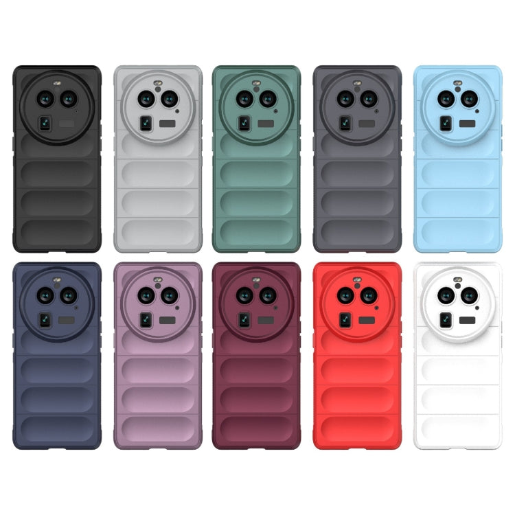 For OPPO Find X6 Pro 5G Magic Shield TPU + Flannel Phone Case(Black) by buy2fix