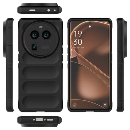 For OPPO Find X6 Pro 5G Magic Shield TPU + Flannel Phone Case(Dark Green) by buy2fix