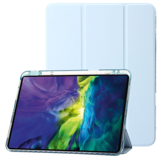 Clear Acrylic Leather Tablet Case For iPad Air 13 2025 / 2024 / Pro 12.9 2022/ 2021 / 2020 / 2018(Sky Blue)