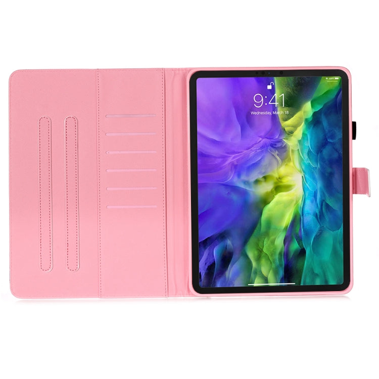 For iPad Pro 11 (2020) 3D Colored Drawing Horizontal Flip Leather Tablet Case, with Sleep / Wake-up Function & Holder & Card Slo & Wallet(Purple Owl) - iPad Pro 11 (2020) Cases by buy2fix | Online Shopping UK | buy2fix