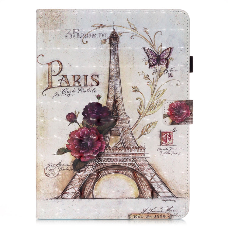 For iPad Pro 11 (2020) 3D Colored Drawing Horizontal Flip Leather Tablet Case, with Sleep / Wake-up Function & Holder & Card Slo & Wallet(35 Tower) - iPad Pro 11 (2020) Cases by buy2fix | Online Shopping UK | buy2fix