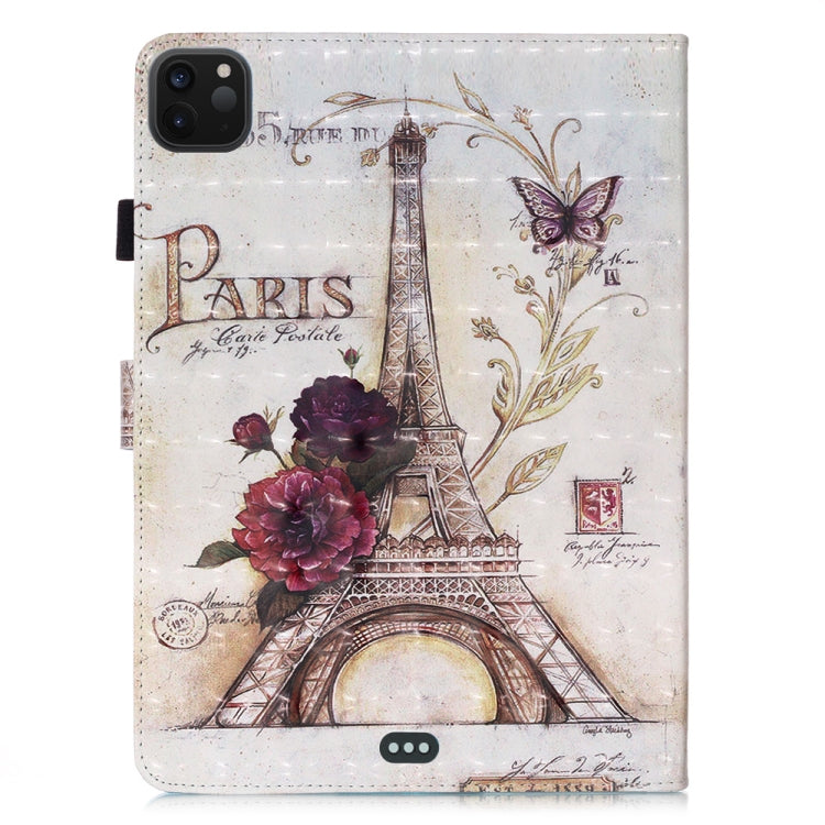 For iPad Pro 11 (2020) 3D Colored Drawing Horizontal Flip Leather Tablet Case, with Sleep / Wake-up Function & Holder & Card Slo & Wallet(35 Tower) - iPad Pro 11 (2020) Cases by buy2fix | Online Shopping UK | buy2fix