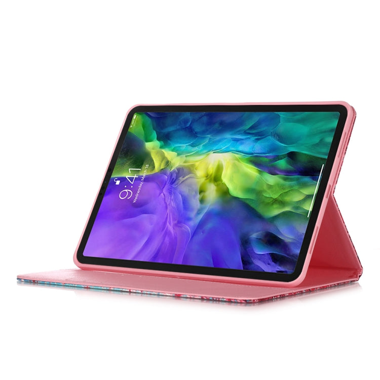For iPad Pro 11 (2020) Colored Drawing Horizontal Flip Leather Tablet Case, with Sleep / Wake-up Function & Holder & Card Slo & Wallet(Cherry Tree) - iPad Pro 11 (2020) Cases by buy2fix | Online Shopping UK | buy2fix