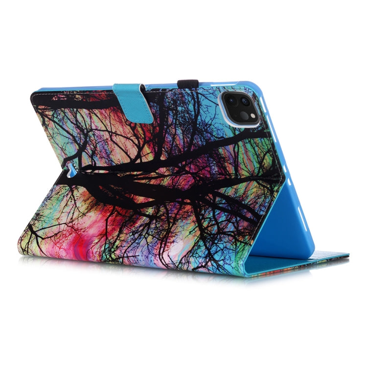For iPad Pro 11 (2020) Colored Drawing Horizontal Flip Leather Tablet Case, with Sleep / Wake-up Function & Holder & Card Slo & Wallet(Color Tree) - iPad Pro 11 (2020) Cases by buy2fix | Online Shopping UK | buy2fix