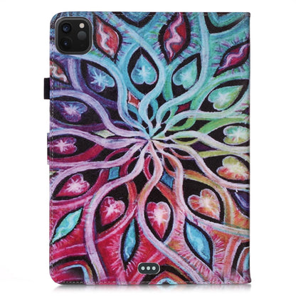 For iPad Pro 11 (2020) Colored Drawing Horizontal Flip Leather Tablet Case, with Sleep / Wake-up Function & Holder & Card Slo & Wallet(Spread Flower) - iPad Pro 11 (2020) Cases by buy2fix | Online Shopping UK | buy2fix