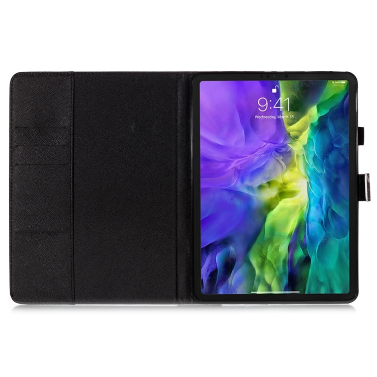 For iPad Pro 11 (2020) Colored Drawing Horizontal Flip Leather Tablet Case, with Sleep / Wake-up Function & Holder & Card Slo & Wallet(Spread Flower) - iPad Pro 11 (2020) Cases by buy2fix | Online Shopping UK | buy2fix