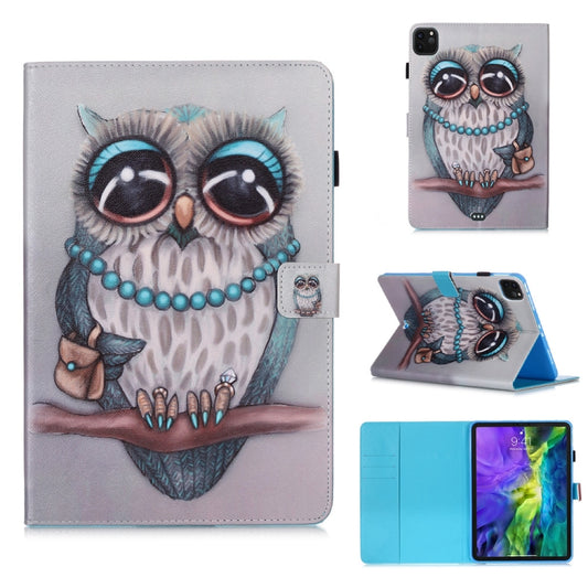 For iPad Pro 11 (2020) Colored Drawing Horizontal Flip Leather Tablet Case, with Sleep / Wake-up Function & Holder & Card Slo & Wallet(Grey Cat) - iPad Pro 11 (2020) Cases by buy2fix | Online Shopping UK | buy2fix