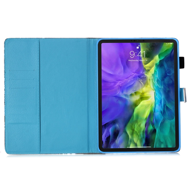For iPad Pro 11 (2020) Plain Weave Texture Colored Drawing Horizontal Flip Leather Tablet Case, with Sleep / Wake-up Function & Holder & Card Slo & Wallet(Tower Butterfly) - iPad Pro 11 (2020) Cases by buy2fix | Online Shopping UK | buy2fix