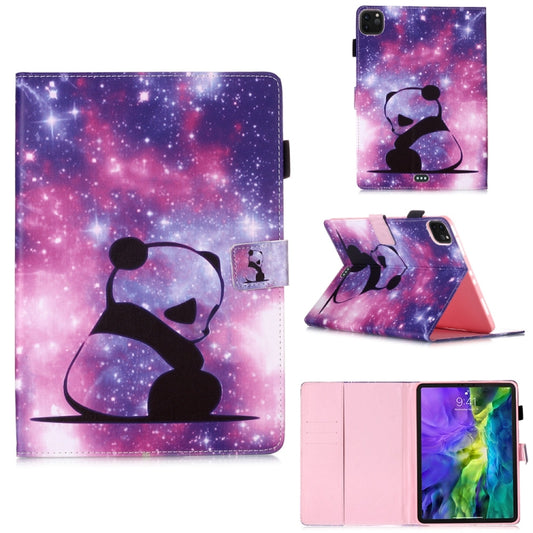For iPad Pro 11 (2020) Plain Weave Texture Colored Drawing Horizontal Flip Leather Tablet Case, with Sleep / Wake-up Function & Holder & Card Slo & Wallet(Baby Panda) - iPad Pro 11 (2020) Cases by buy2fix | Online Shopping UK | buy2fix