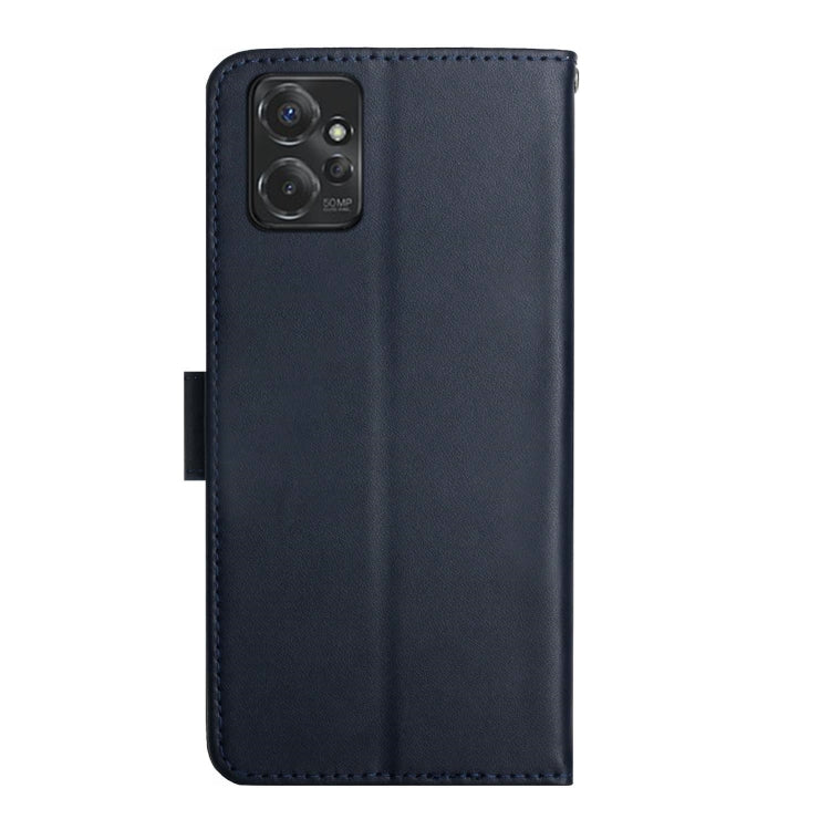 For Motorola Moto G Power 2023 Genuine Leather Fingerprint-proof Horizontal Flip Phone Case(Blue) - Motorola Cases by buy2fix | Online Shopping UK | buy2fix