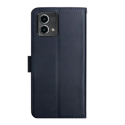 For Motorola Moto G Stylus 5G 2023 Genuine Leather Fingerprint-proof Horizontal Flip Phone Case(Blue) - Motorola Cases by buy2fix | Online Shopping UK | buy2fix