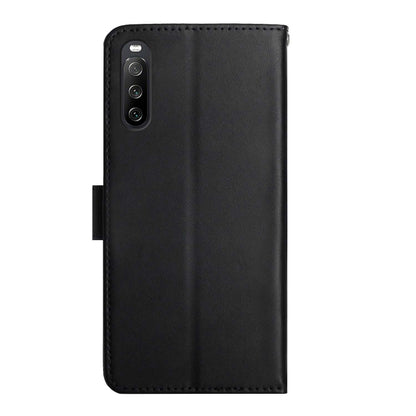 For Sony Xperia 10 V Genuine Leather Fingerprint-proof Horizontal Flip Phone Case(Black) - Sony Cases by buy2fix | Online Shopping UK | buy2fix