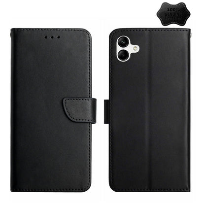 For Samsung Galaxy F14 5G Global Genuine Leather Fingerprint-proof Horizontal Flip Phone Case(Black) - Galaxy Phone Cases by buy2fix | Online Shopping UK | buy2fix