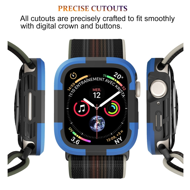 For Apple Watch Series 9 / 8 / 7 41mm Armor Frame Watch Case(Blue) by buy2fix