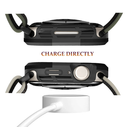 For Apple Watch Series SE 2&6&SE&5&4 44mm Armor Frame Watch Case(Black) by buy2fix