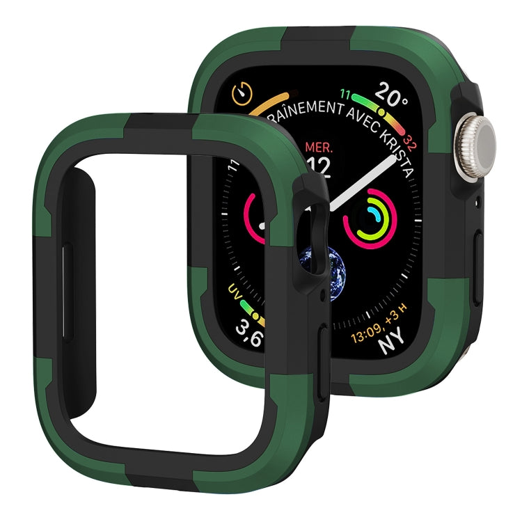 For Apple Watch Series SE 2&6&SE&5&4 44mm Armor Frame Watch Case(Green) by buy2fix