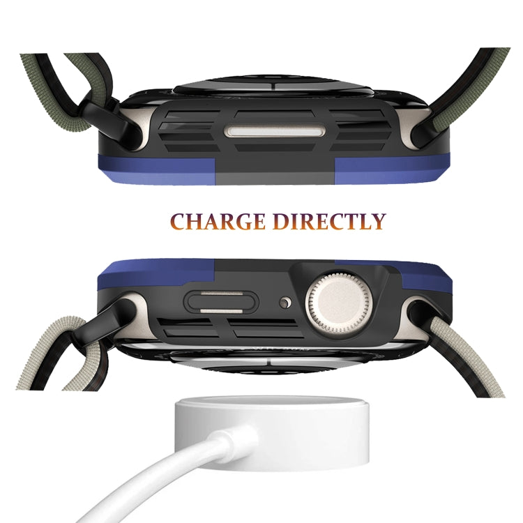 For Apple Watch Series SE 2&6&SE&5&4 44mm Armor Frame Watch Case(Purple) by buy2fix