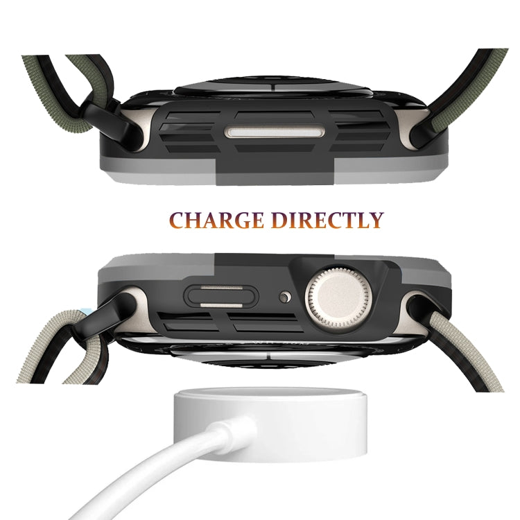 For Apple Watch Series 9 / 8 / 7 45mm Armor Frame Watch Case(Grey) by buy2fix